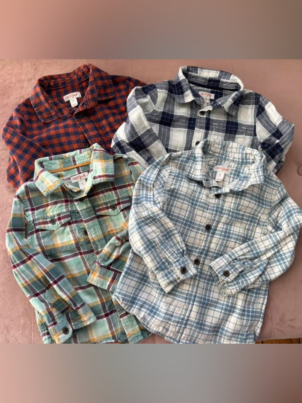 LOT of Cat & Jack Plaid Button Ups
